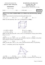 Đề thi Giữa kì 2 Toán 11 năm 2025-2026 trường THPT Vĩnh Linh (Quãng Trị)